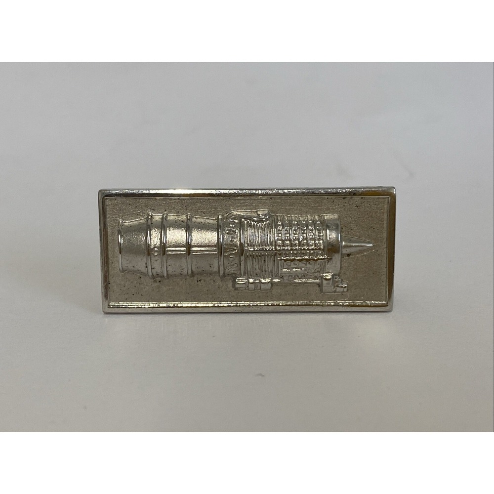 General Electric Turboshaft Jet Engine Vintage Tie Bar Clip 1.25"